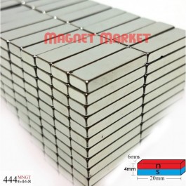 Boy 20mm X En 6mm X Kalınlık 4mm Neodymium Magnet
