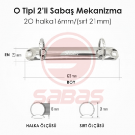 2O halka16mm/(sırt 21mm)