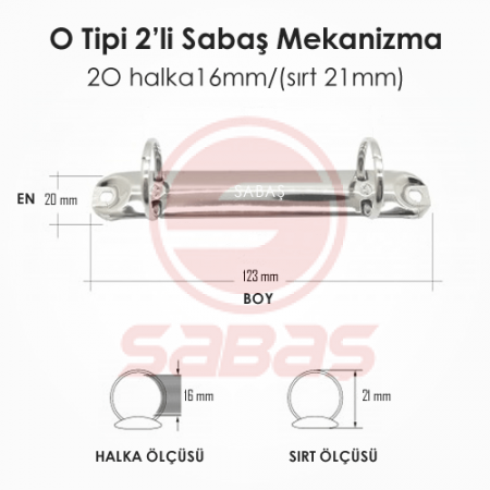 2O halka16mm/(sırt 21mm)