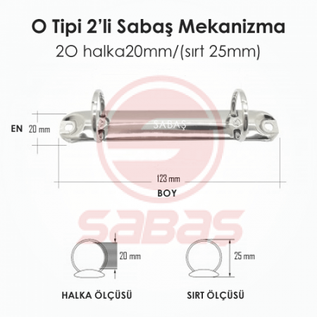 2O halka20mm/(sırt 25mm)
