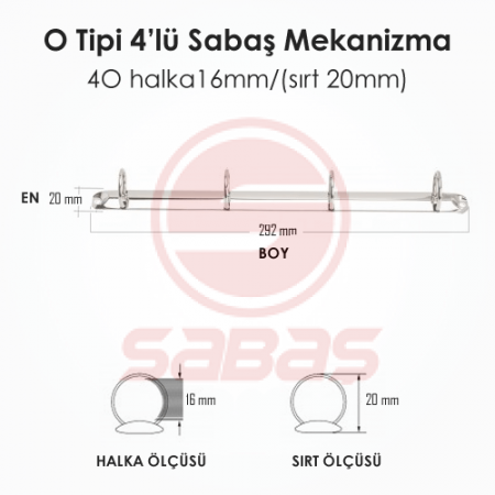 4O halka16mm/(sırt 20mm)