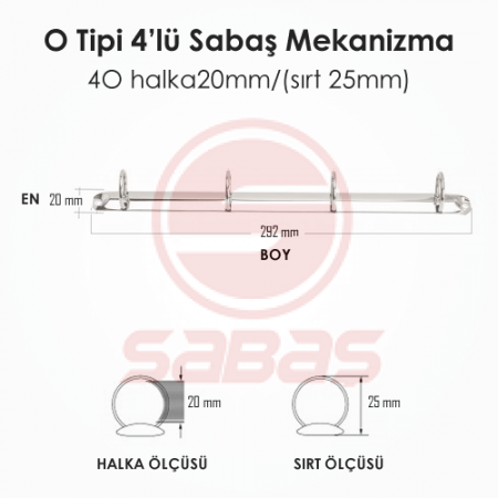 4O halka20mm/(sırt 25mm)