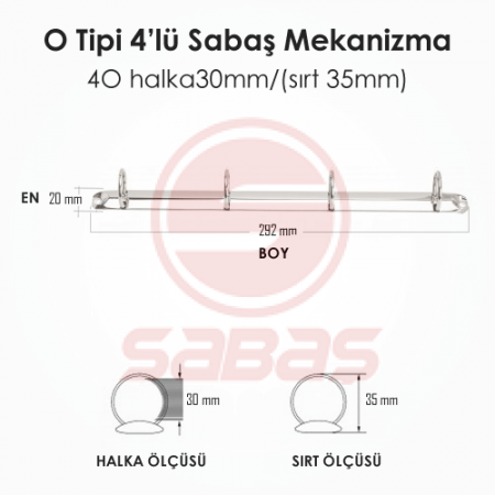 4O halka30mm/(sırt 35mm)
