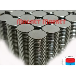 Çap 10mm X Kalınlık 1.5mm Neodymium Magnet