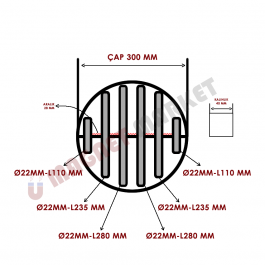 Neodyum Izgara Seperatör - Ø300 mm | Manyetik Elek Mıknatıs